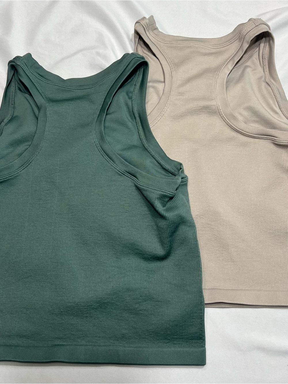 Pro-Fit Ribbed Tank Top - Taupe - Picture 2 of 3